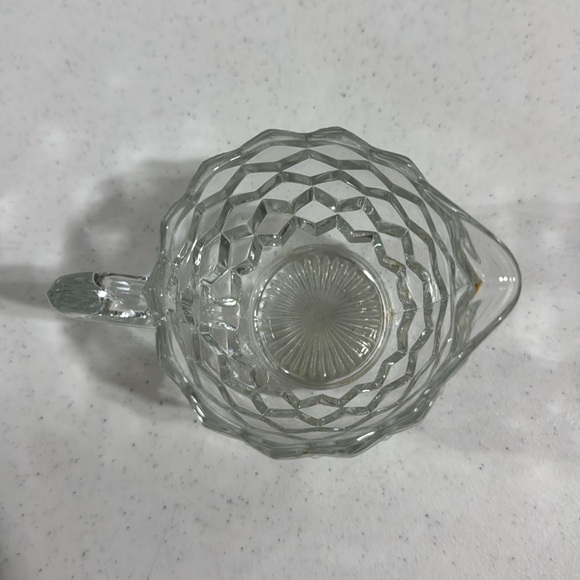 Fostoria American Pattern Clear Glass Creamer and Sugar Vintage Set - Picture 4 of 8